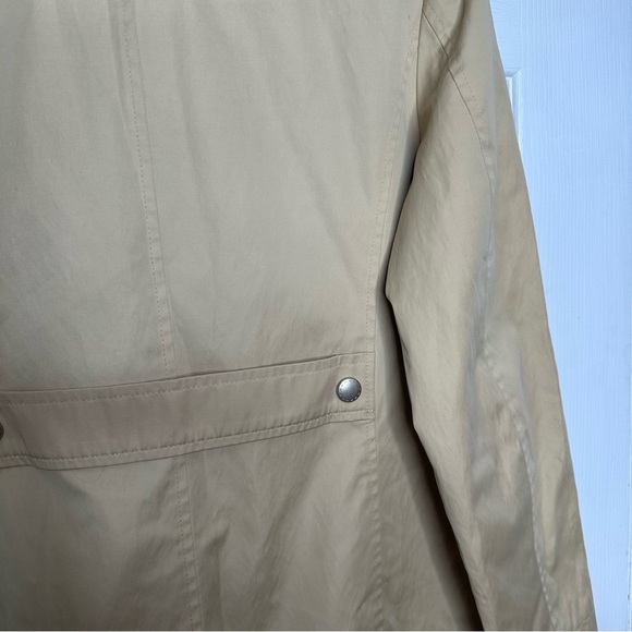 Giacca Trench Coat Double Breasted Classic Style Tan Size Medium - Picture 15 of 16